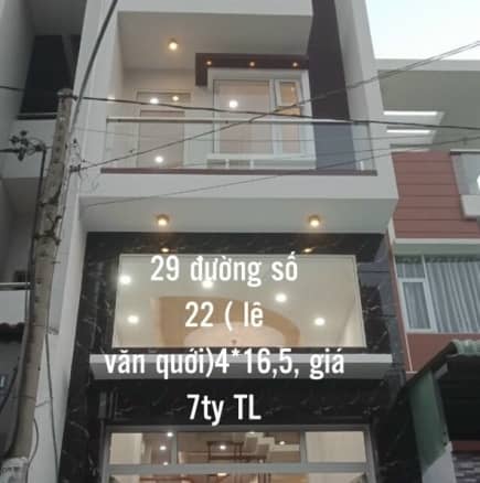BÁN NHÀ 4,5 TẤM MẶT TIỀN số 29 ĐƯỜNG SỐ 22 (LVQ), 4X16.5M, 7.0 TỶ 8 29ds22lvq athach 1