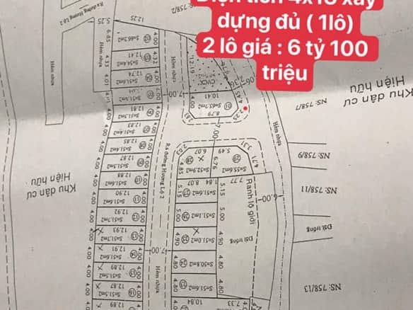 Bán cặp đất hẻm758 đường Hương Lộ 2 chỉ 3.05 tỷ/lô 2 758 hl2 1