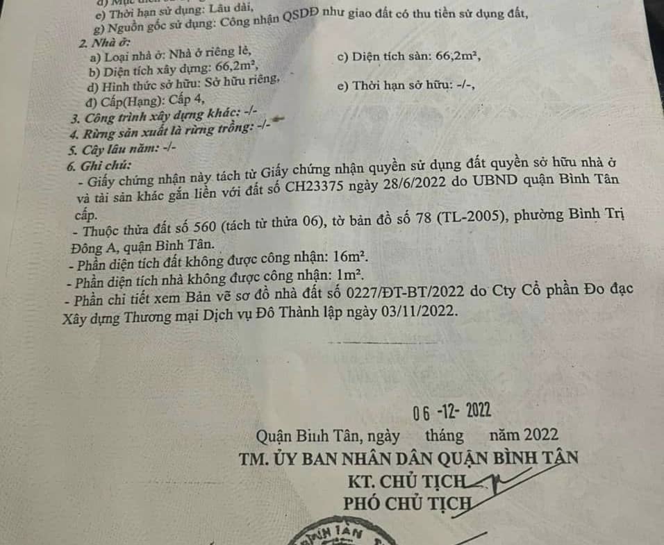 Bán nhà Cấp 4 Hẻm 5m Mã Lò P. Bình Trị Đông A 5,55*16 giá 4,4 tỷ