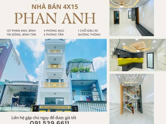 Nhà hẻm 59/40A Liên Khu 10-11 p. Bình Trị Đông 4x15 5 tầng 5 phòng 8 59 40a lien khu 10 11 10 re