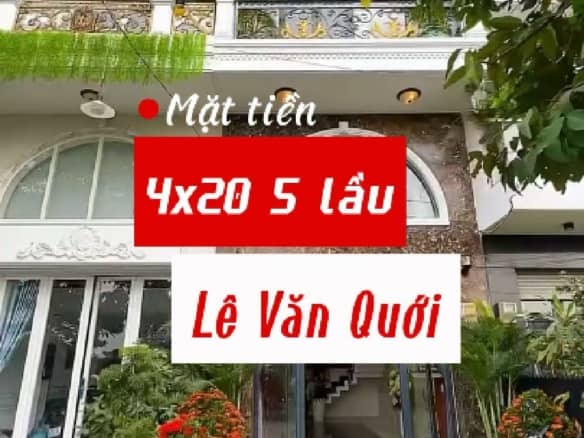 Nhà mặt tiền nội khu Lê Văn Quới 4x20 5 lầu 2 mat tien 4x20 Cover