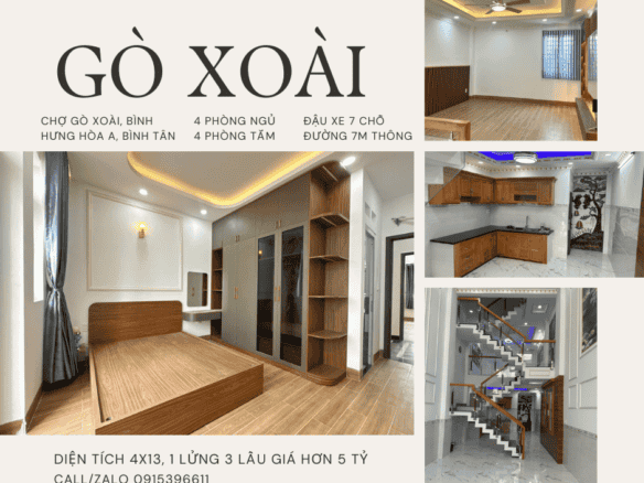 Bán nhà đường Gò Xoài 4x13 4 lầu 18 nha duong go xoai 4