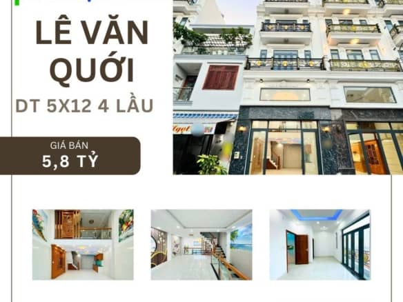 Nhà hẻm đường Lê Văn Quới 5x12 4 lầu 6 nha le van quoi 5x12 9 r2